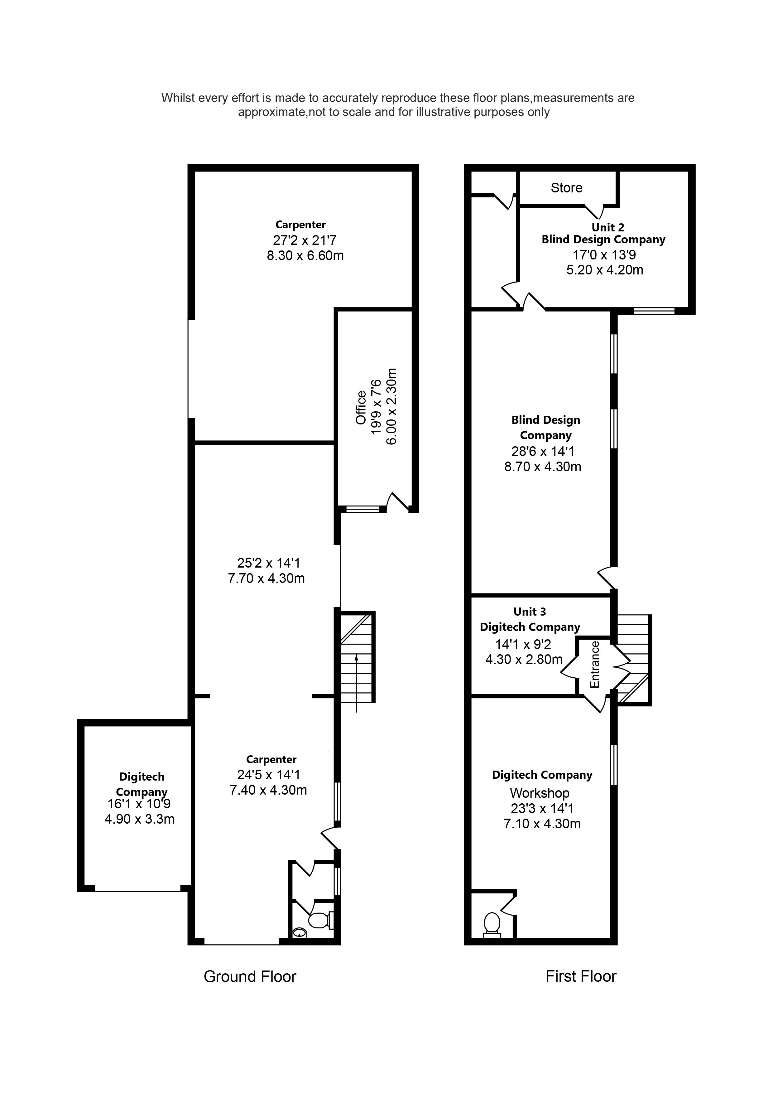 Floorplans For 25b, & 31a Shakespeare Street, Southport